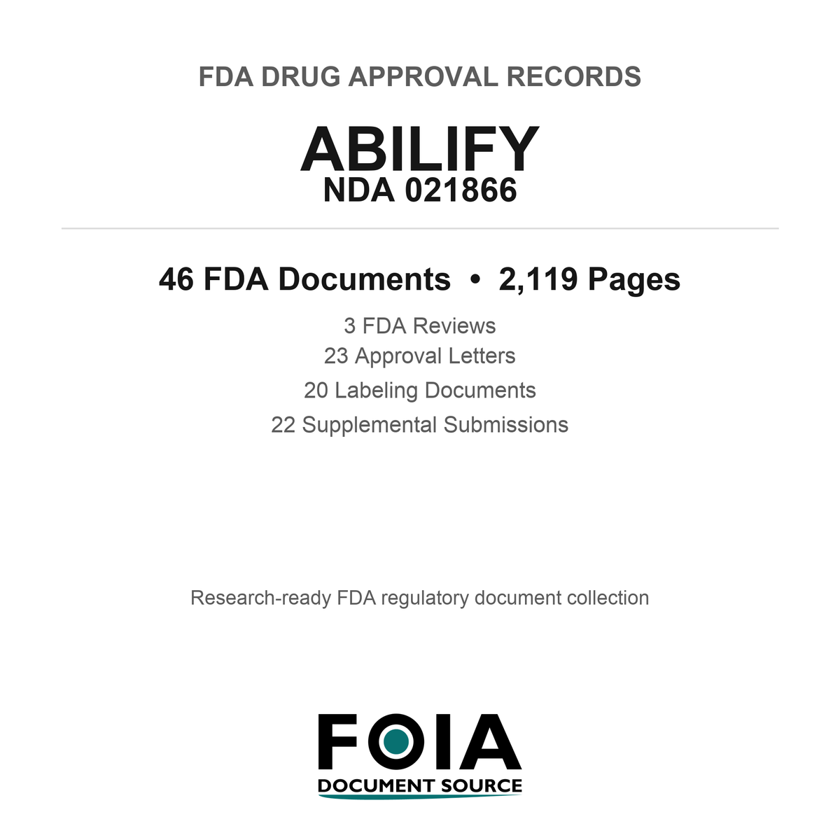 FDA ABILIFY NDA 021866 Approval Package — Reviews & Approval Records
