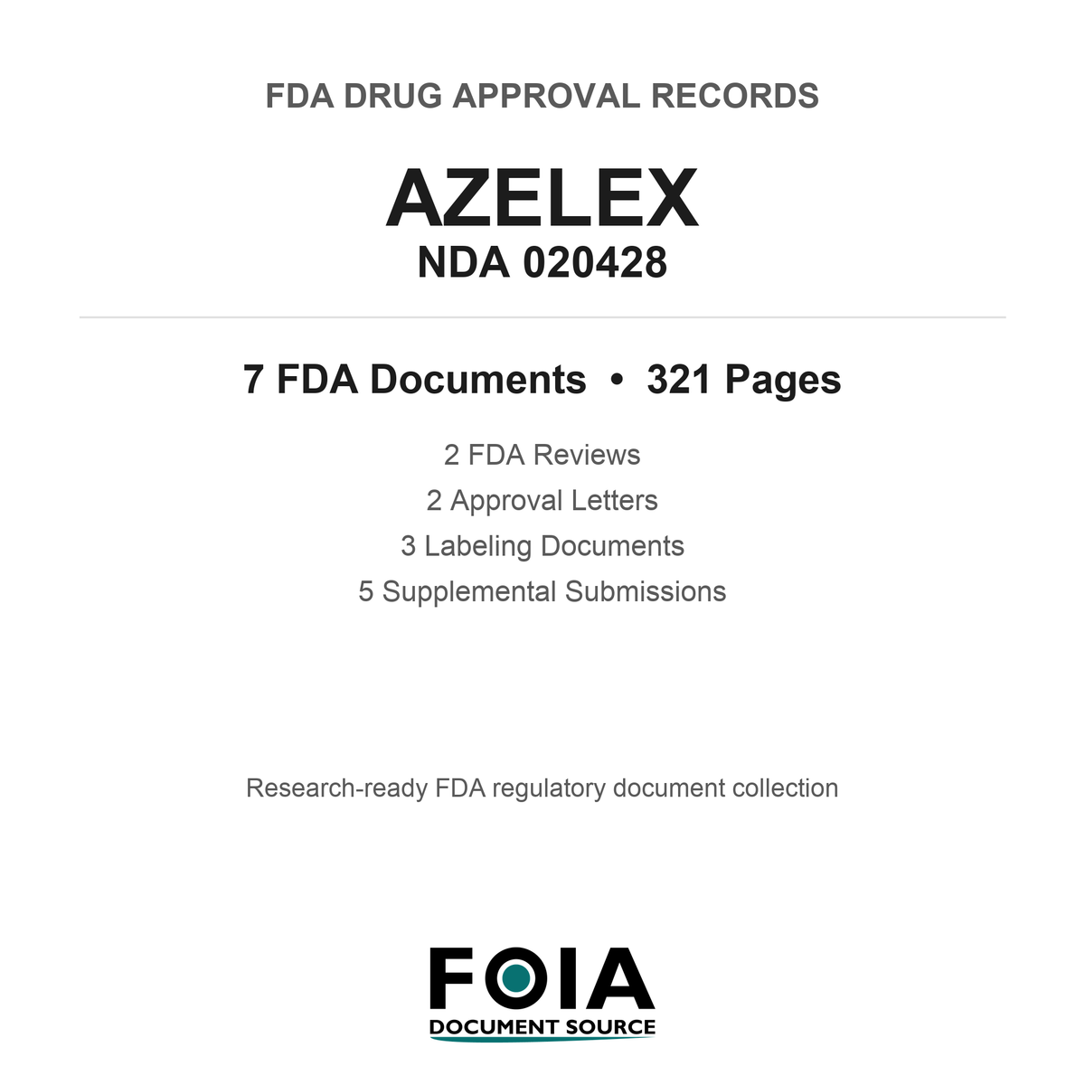 FDA AZELEX NDA 020428 Approval Package — Reviews & Approval Records