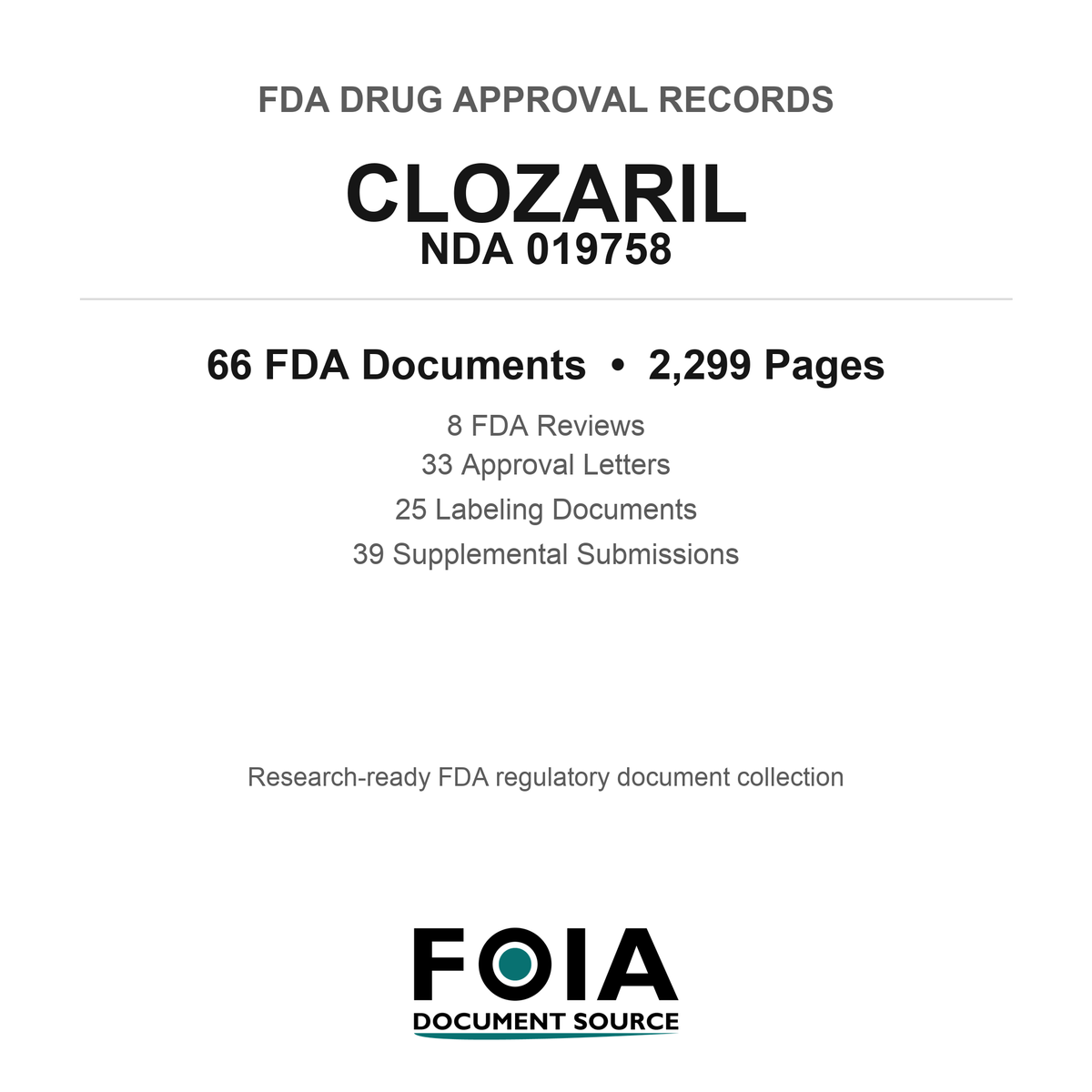 FDA CLOZARIL NDA 019758 Approval Package — Reviews & Approval Records