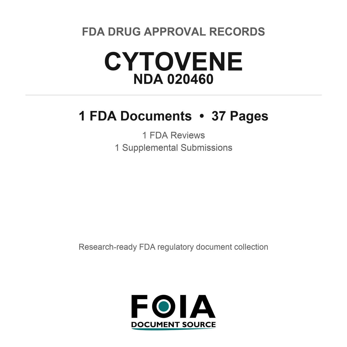 FDA CYTOVENE NDA 020460 Approval Package — FDA Reviews