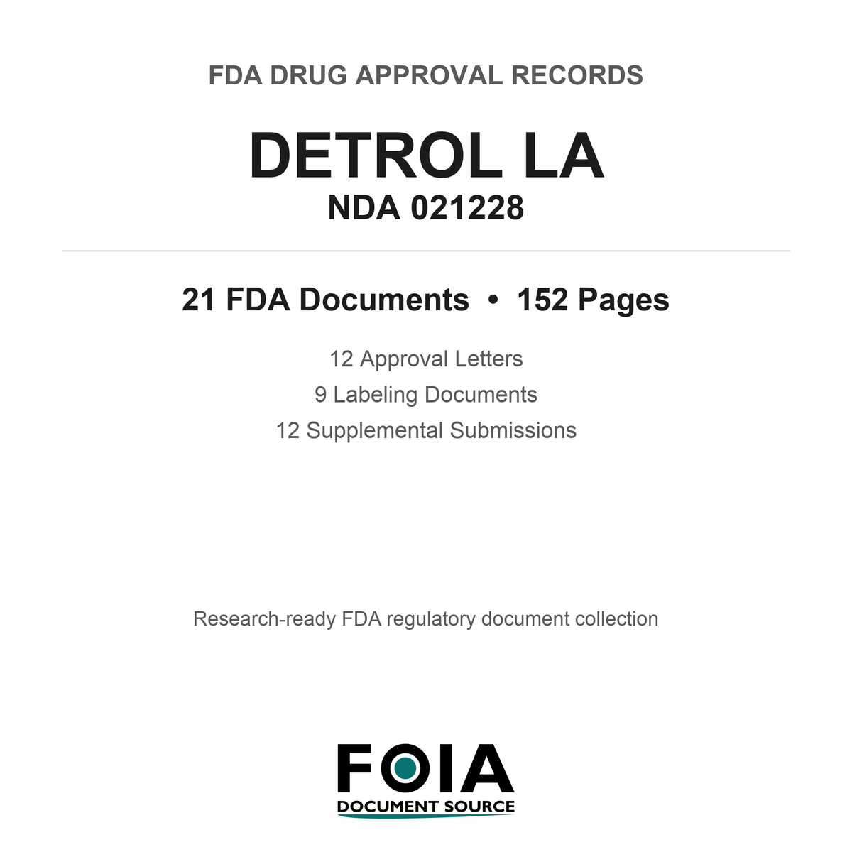 FDA DETROL LA NDA 021228 Approval Package — Approval Records & Labeling