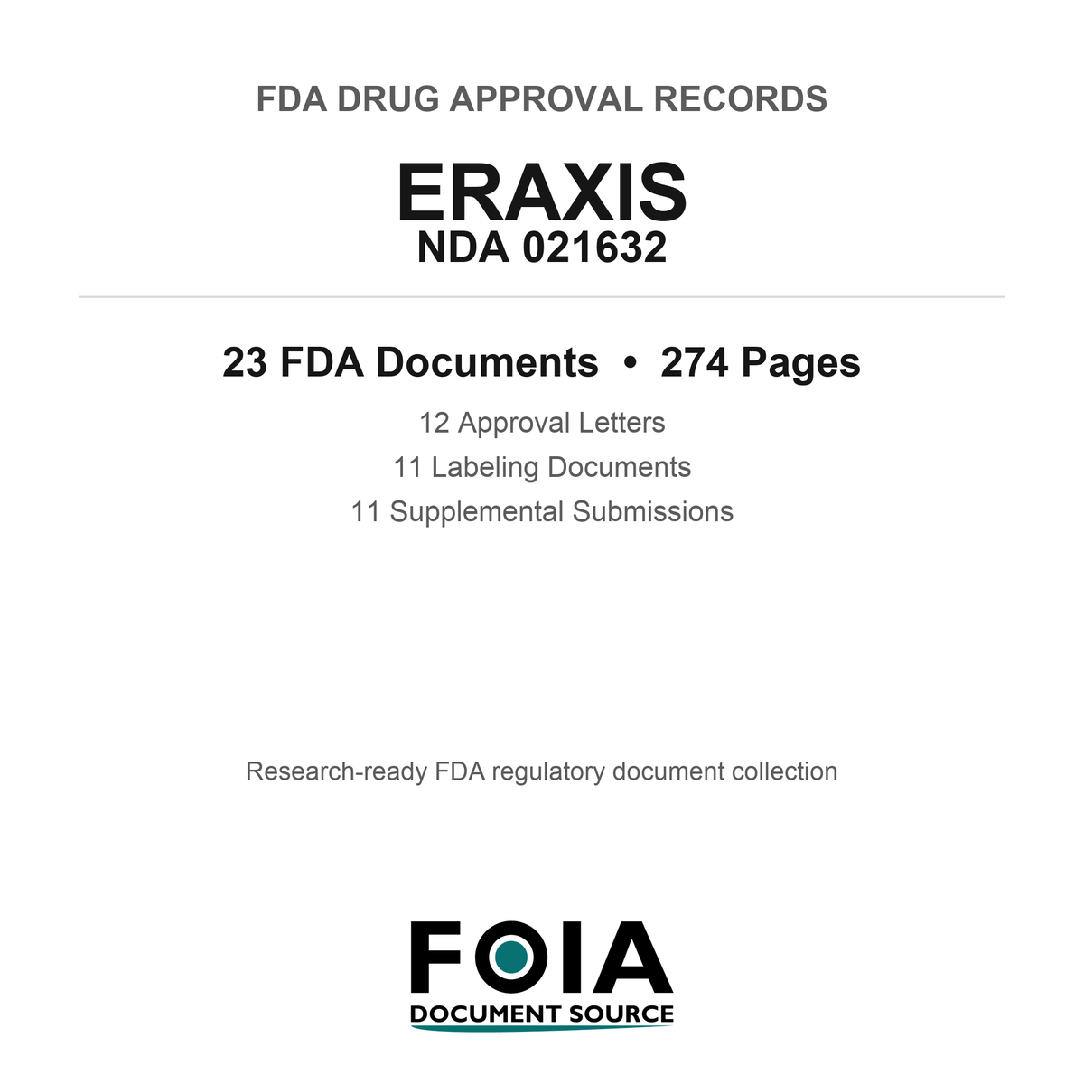 FDA ERAXIS NDA 021632 Approval Package — Approval Records & Labeling