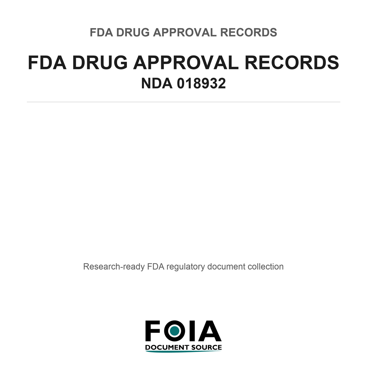 FDA NDA 018932, REVIA, TEVA WOMENS, 11/20/1984