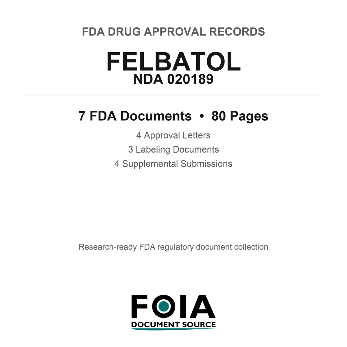 FDA FELBATOL NDA 020189 Approval Package — Approval Records & Labeling