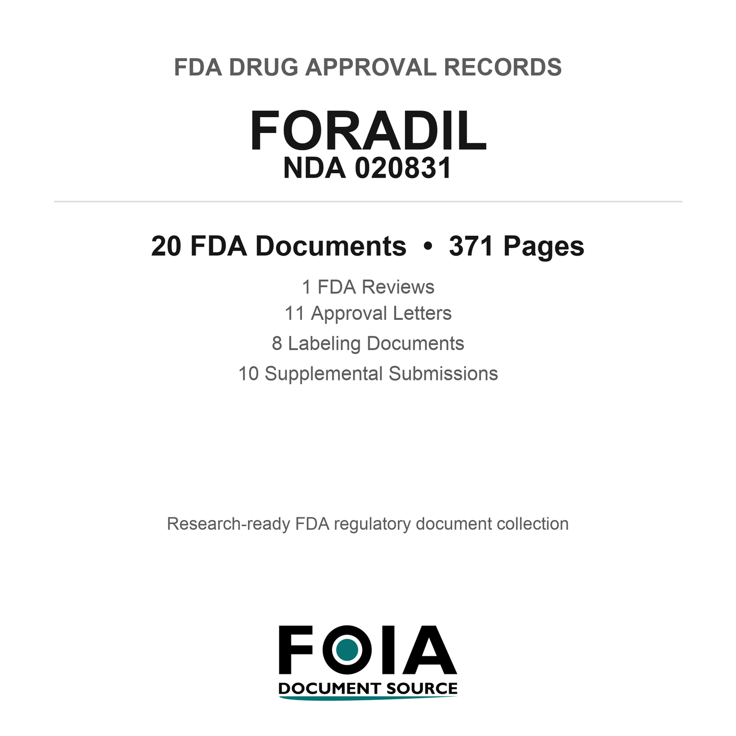 FDA FORADIL NDA 020831 Approval Package — Reviews & Approval Records