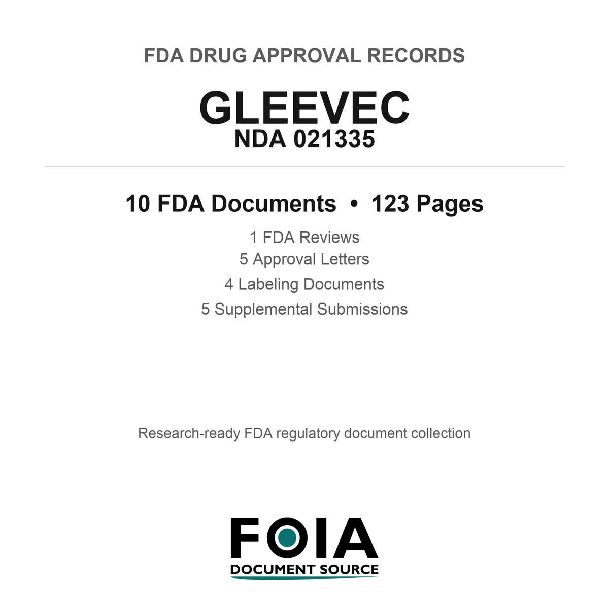 FDA GLEEVEC NDA 021335 Approval Package — Reviews & Approval Records