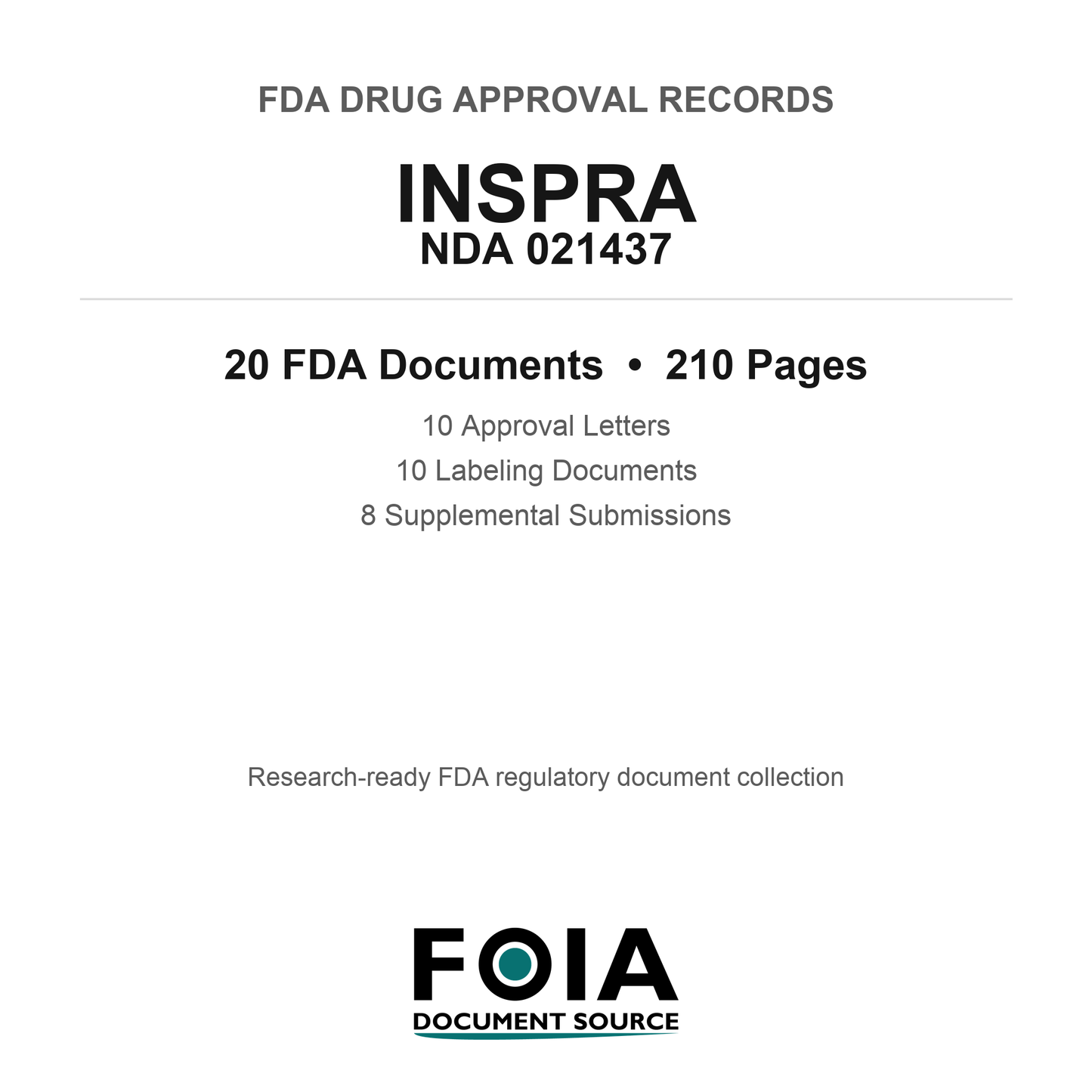 FDA INSPRA NDA 021437 Approval Package — Approval Records & Labeling