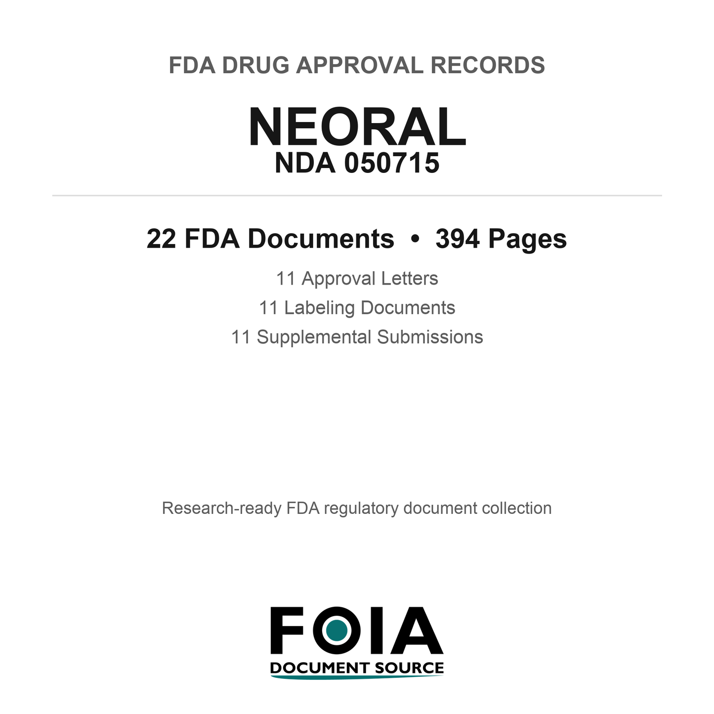 FDA NEORAL NDA 050715 Approval Package — Approval Records & Labeling