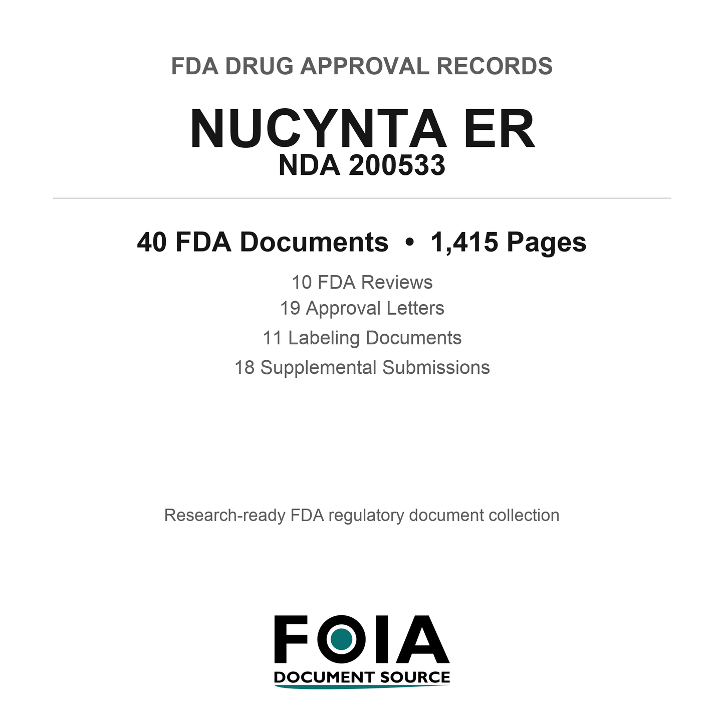 FDA NUCYNTA ER NDA 200533 Approval Package — Reviews & Approval Records
