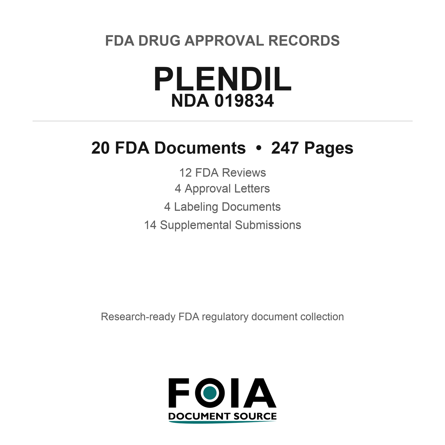 FDA PLENDIL NDA 019834 Approval Package — Reviews & Approval Records