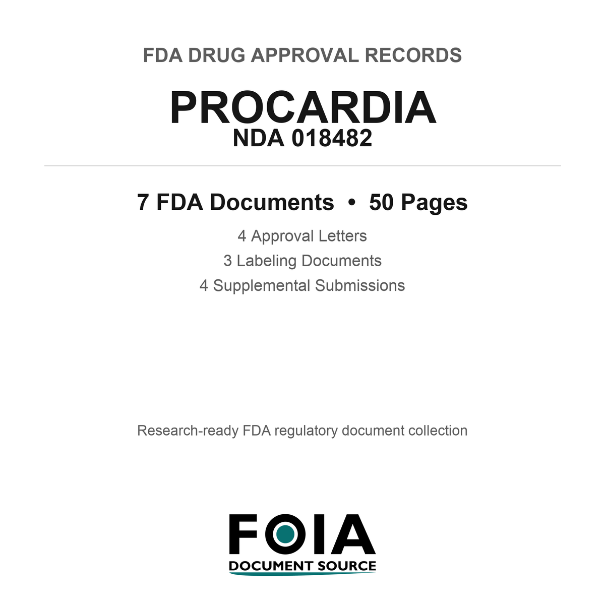 FDA PROCARDIA NDA 018482 Approval Package — Approval Records & Labeling