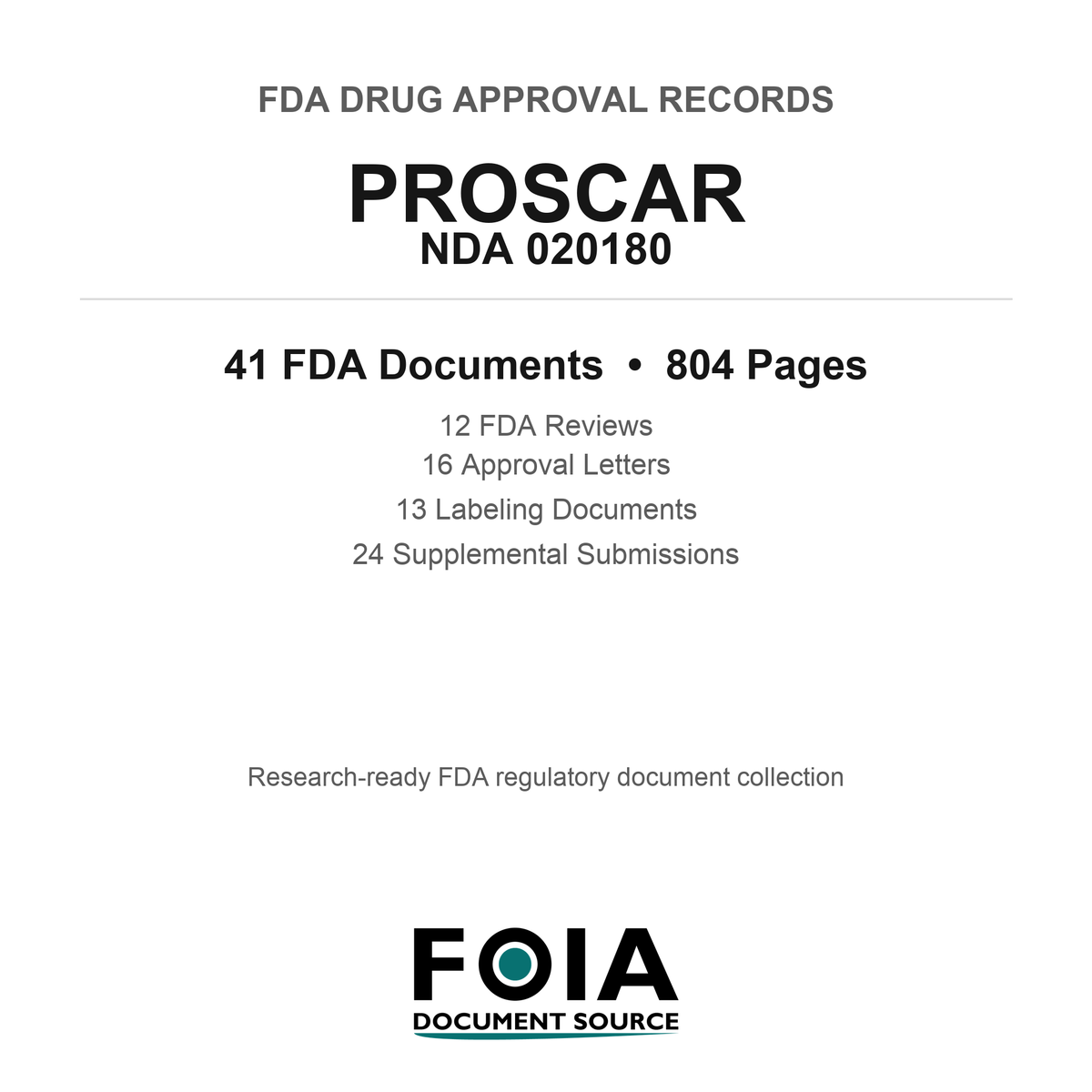 FDA PROSCAR NDA 020180 Approval Package — Reviews & Approval Records