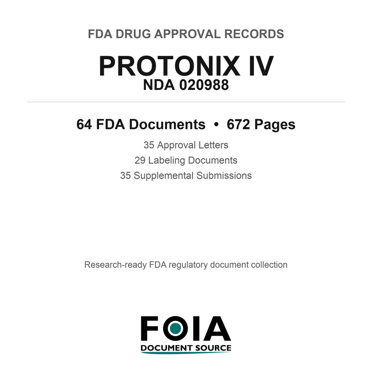 FDA PROTONIX IV NDA 020988 Approval Package — Approval Records & Labeling