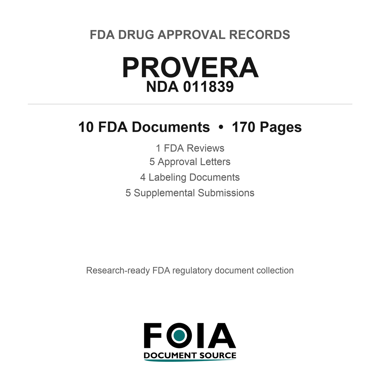FDA PROVERA NDA 011839 Approval Package — Reviews & Approval Records