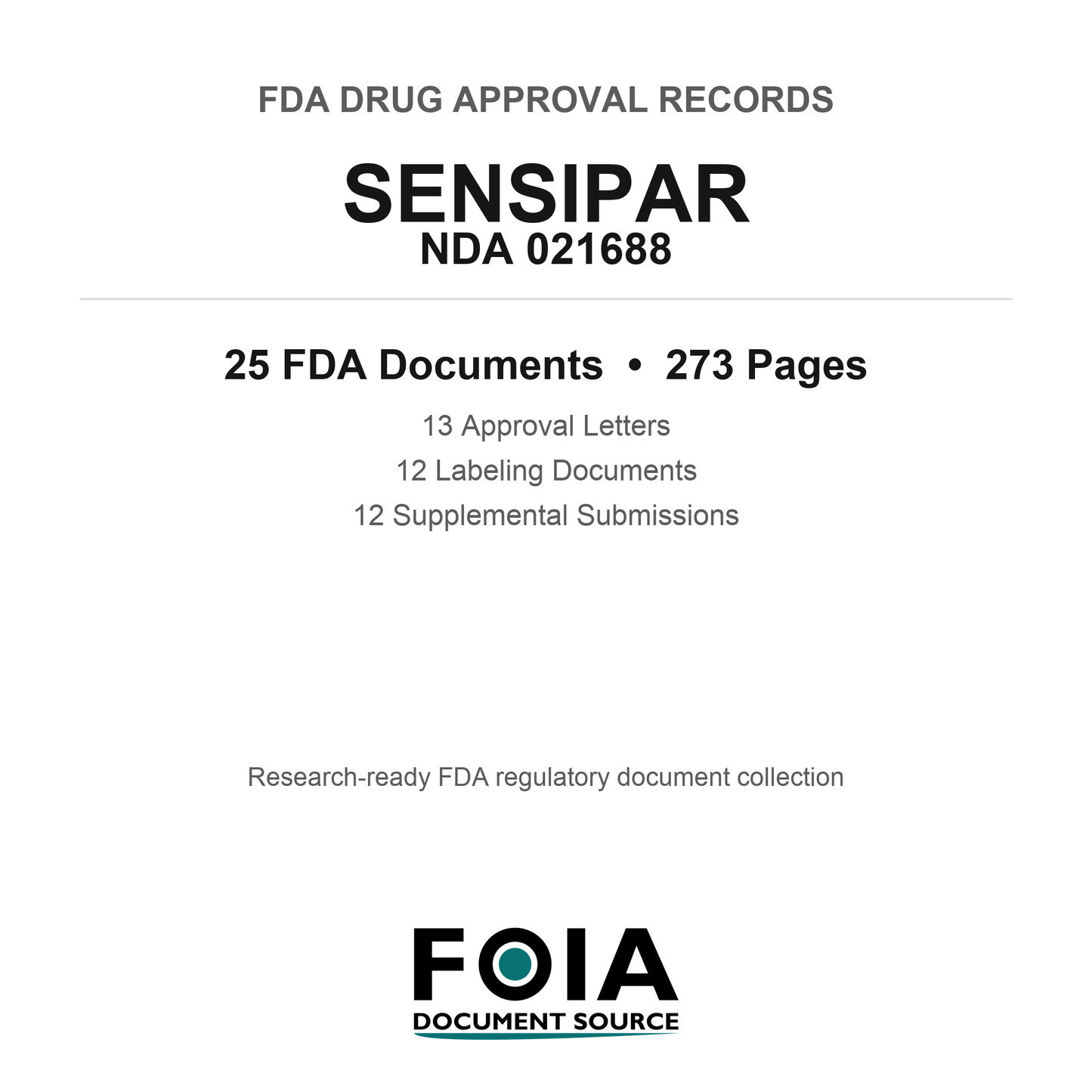 FDA SENSIPAR NDA 021688 Approval Package — Approval Records & Labeling