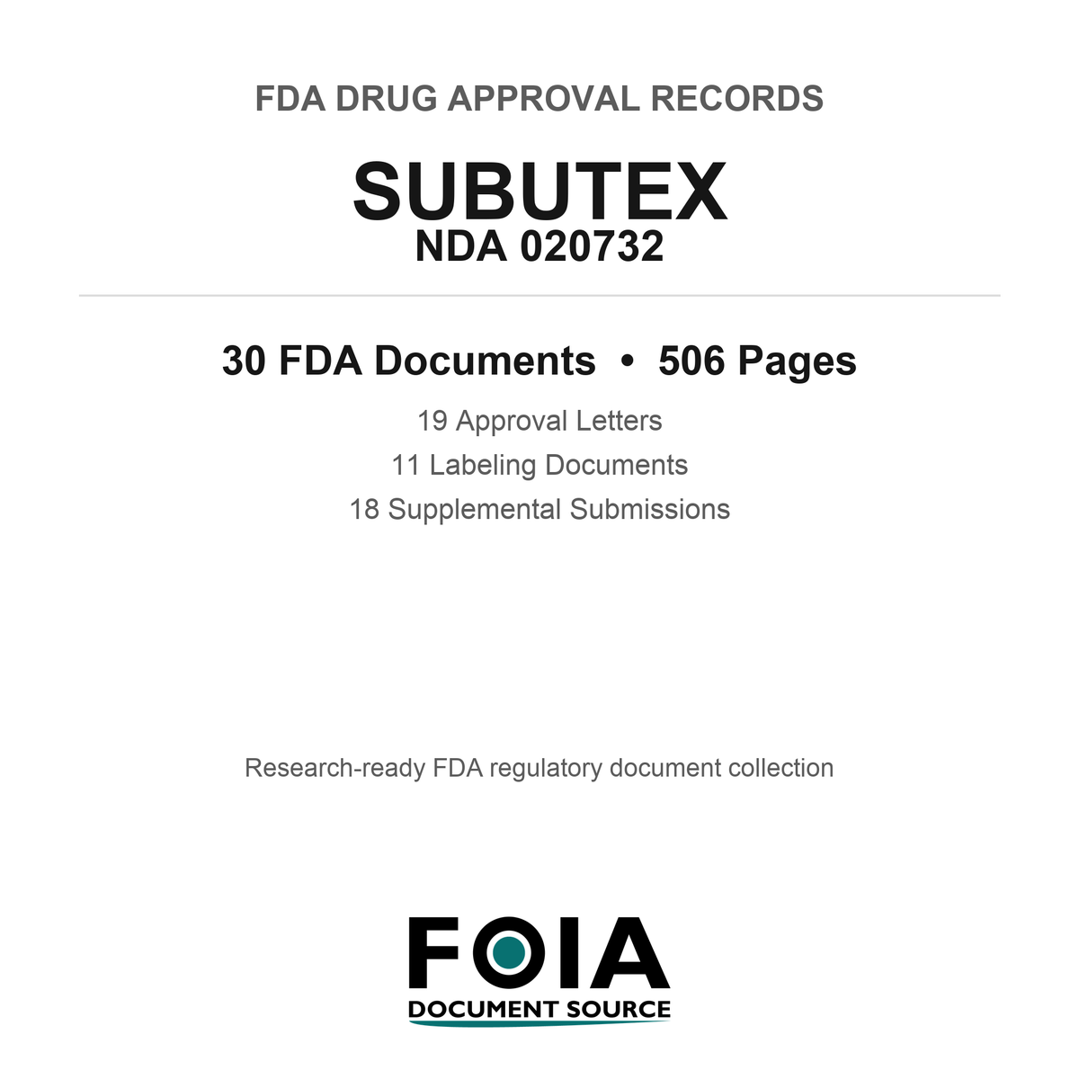 FDA SUBUTEX NDA 020732 Approval Package — Approval Records & Labeling