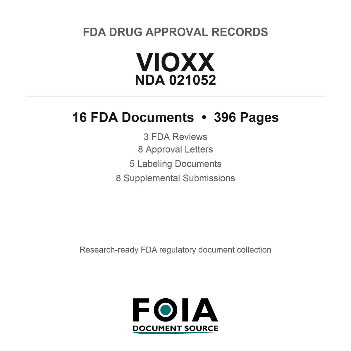 FDA VIOXX NDA 021052 Approval Package — Reviews & Approval Records