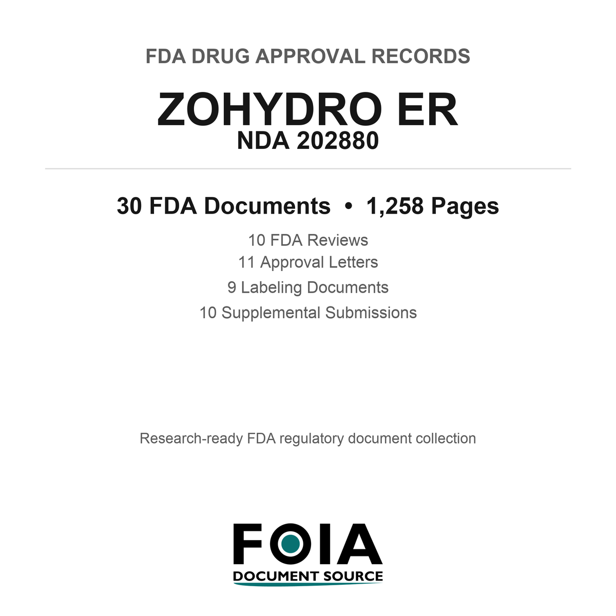 FDA ZOHYDRO ER NDA 202880 Approval Package — Reviews & Approval Records