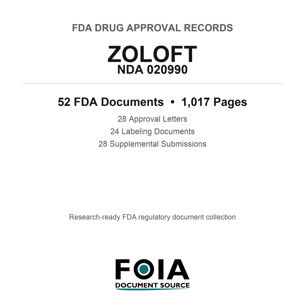FDA ZOLOFT NDA 020990 Approval Package — Approval Records & Labeling