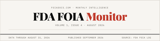 FDA FOIA Monitor 1.4, Released Septmber 2026