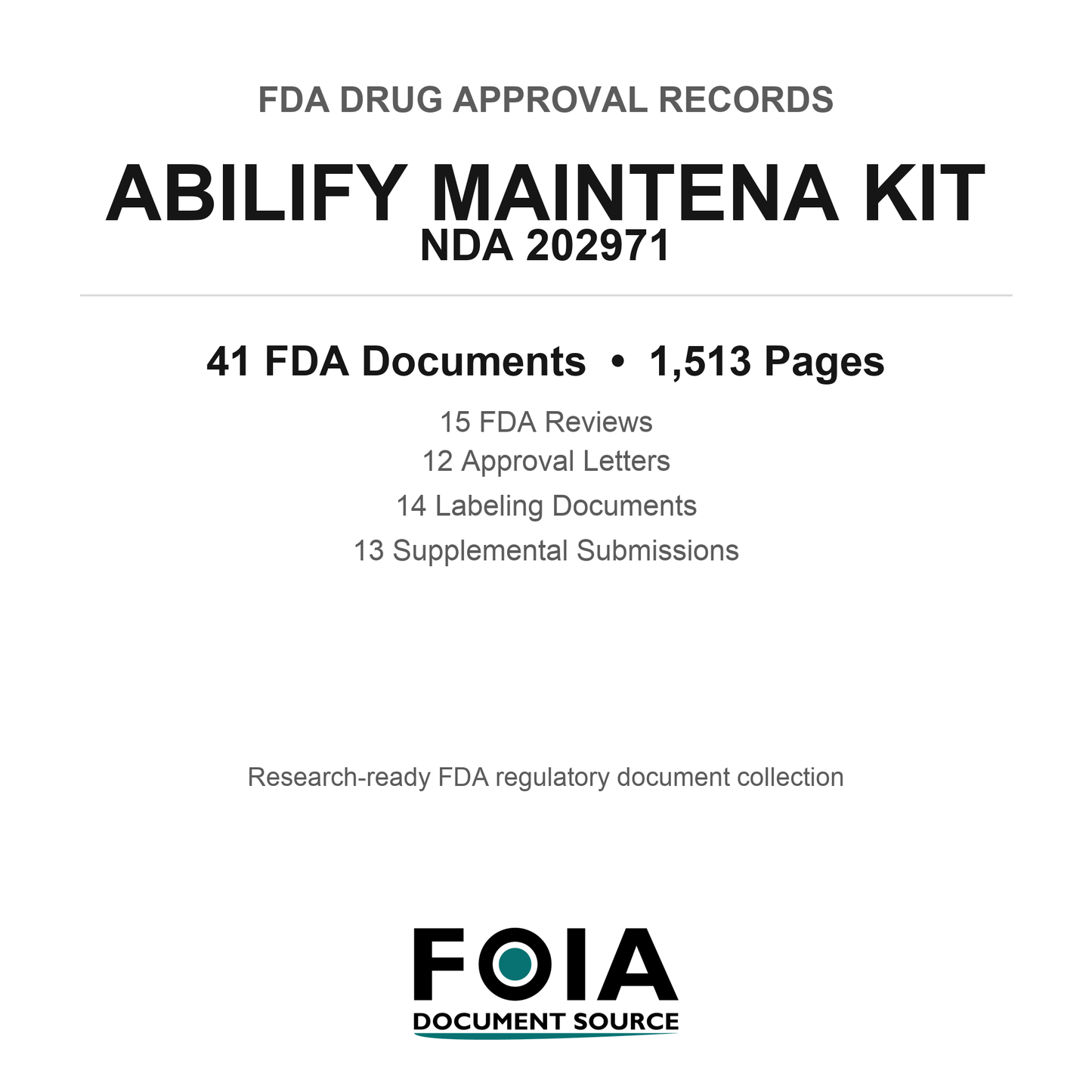 FDA ABILIFY MAINTENA KIT NDA 202971 Approval Package — Reviews & Approval Records