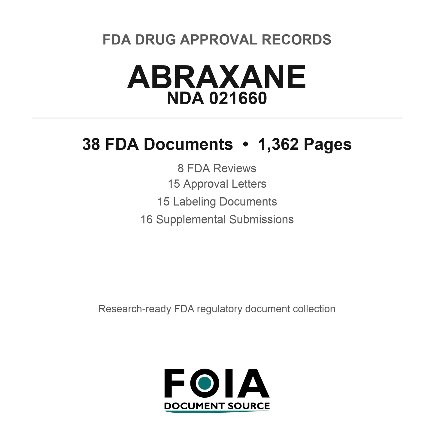 FDA ABRAXANE NDA 021660 Approval Package — Reviews & Approval Records