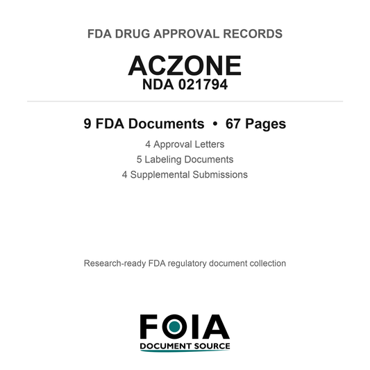 FDA ACZONE NDA 021794 Approval Package — Approval Records & Labeling