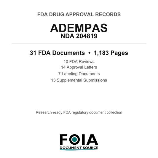 FDA ADEMPAS NDA 204819 Approval Package — Reviews & Approval Records