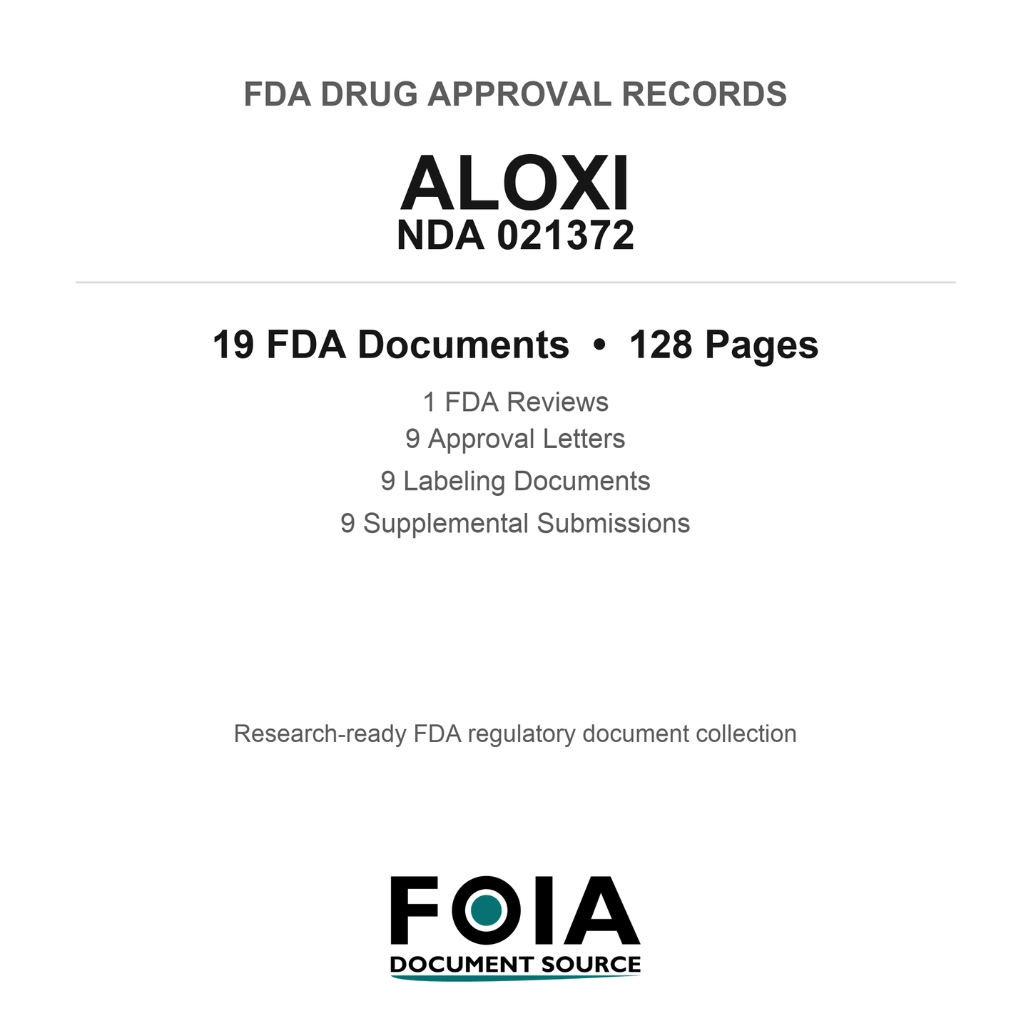 FDA ALOXI NDA 021372 Approval Package — Reviews & Approval Records