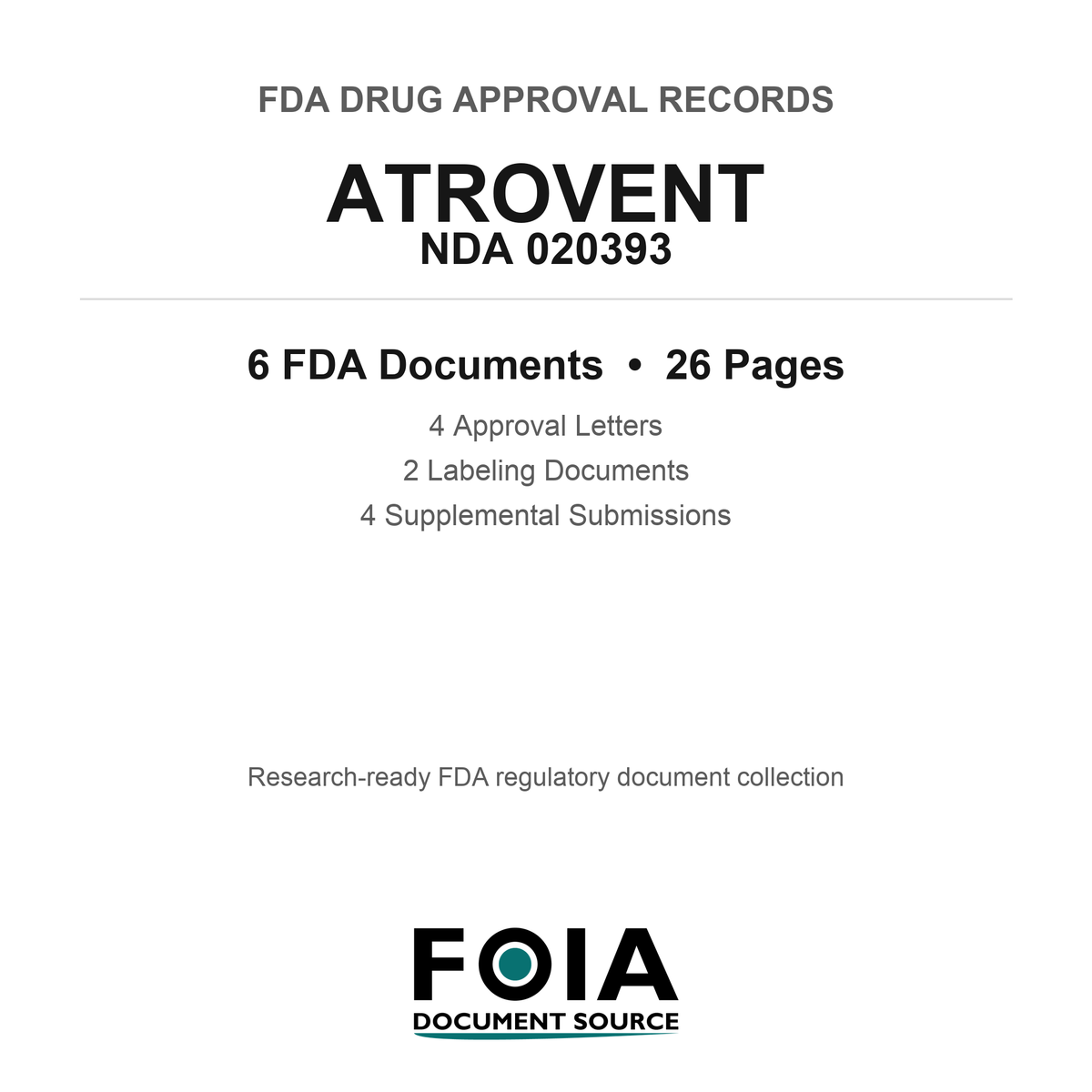 FDA ATROVENT NDA 020393 Approval Package — Approval Records & Labeling