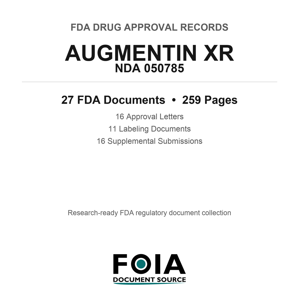 FDA AUGMENTIN XR NDA 050785 Approval Package — Approval Records & Labeling