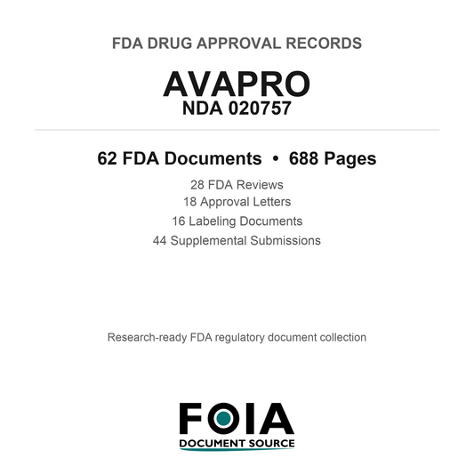 FDA AVAPRO NDA 020757 Approval Package — Reviews & Approval Records