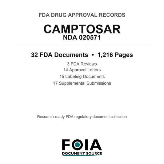 FDA CAMPTOSAR NDA 020571 Approval Package — Reviews & Approval Records