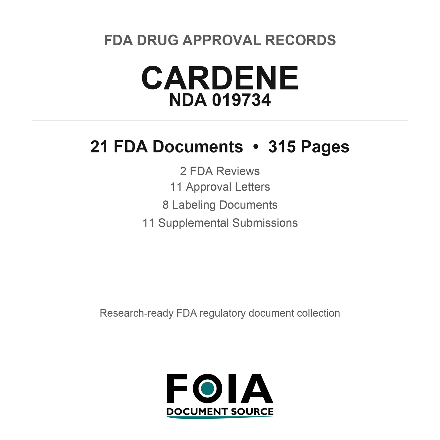FDA CARDENE NDA 019734 Approval Package — Reviews & Approval Records