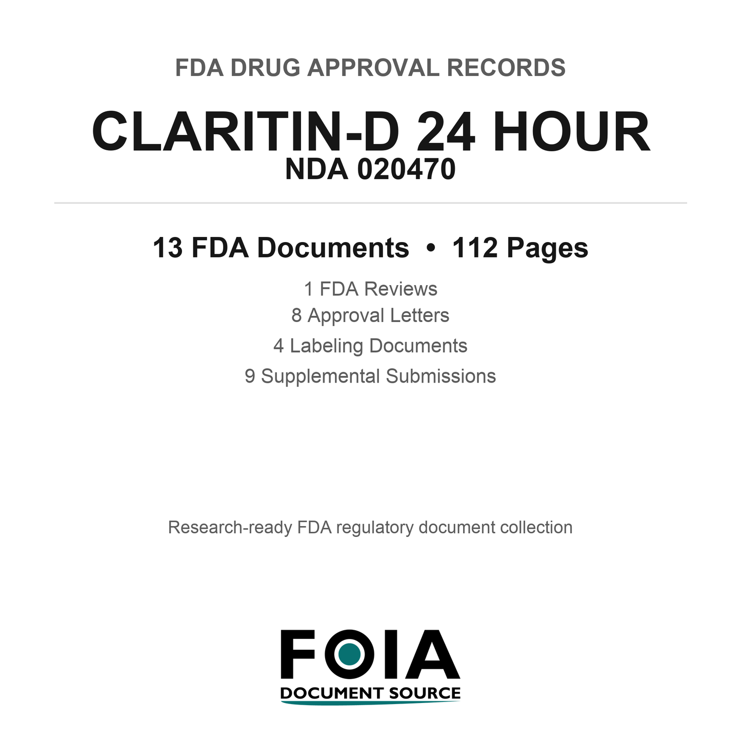 FDA CLARITIN-D 24 HOUR NDA 020470 Approval Package — Reviews & Approval Records
