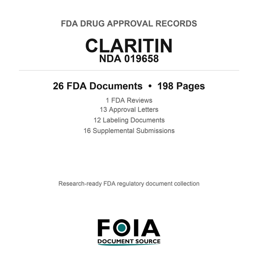 FDA CLARITIN NDA 019658 Approval Package — Reviews & Approval Records