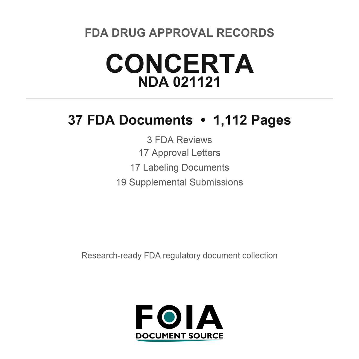 FDA CONCERTA NDA 021121 Approval Package — Reviews & Approval Records