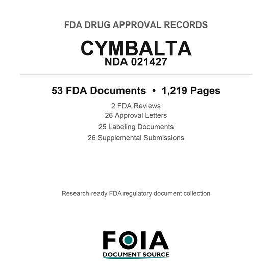 FDA CYMBALTA NDA 021427 Approval Package — Reviews & Approval Records