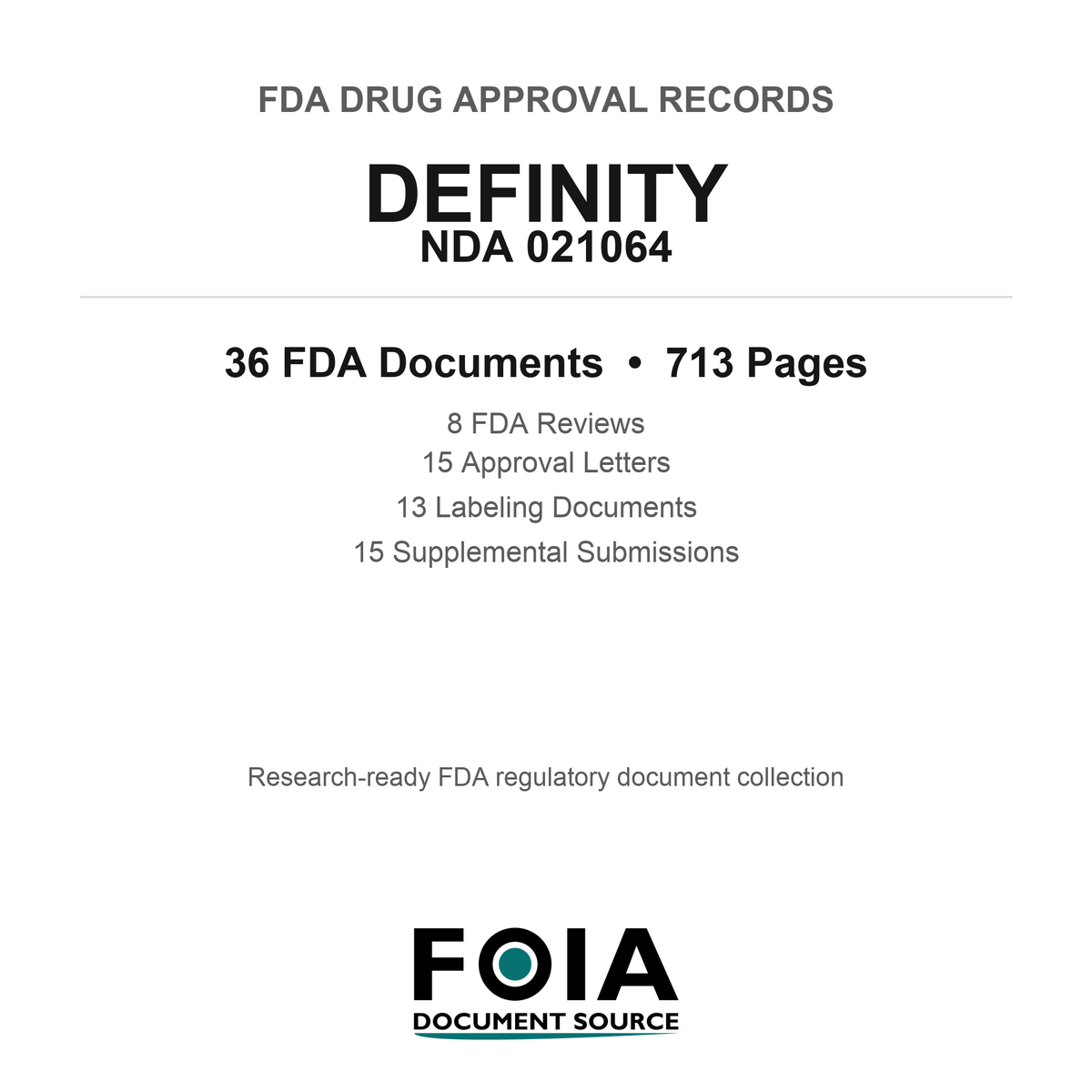 FDA DEFINITY NDA 021064 Approval Package — Reviews & Approval Records