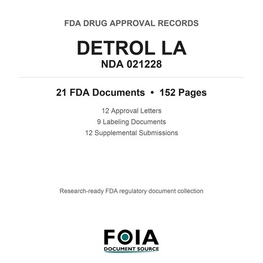 FDA DETROL LA NDA 021228 Approval Package — Approval Records &   Labeling
