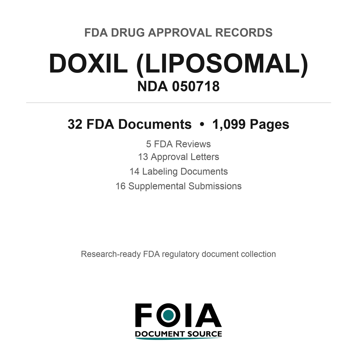 FDA DOXIL (LIPOSOMAL) NDA 050718 Approval Package — Reviews & Approval Records