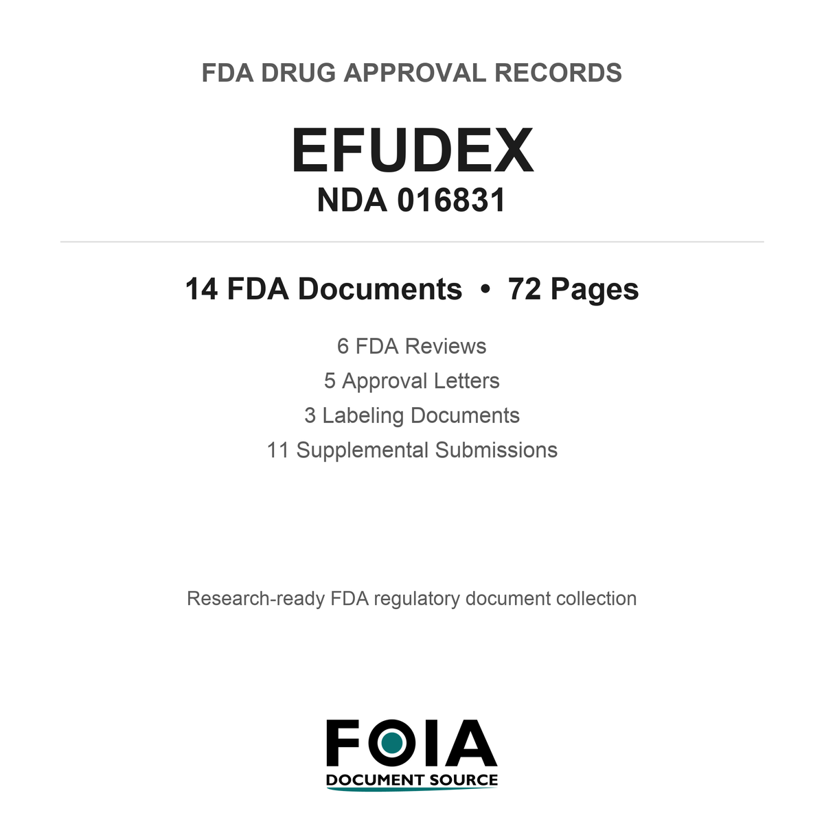 FDA EFUDEX NDA 016831 Approval Package — Reviews & Approval Records