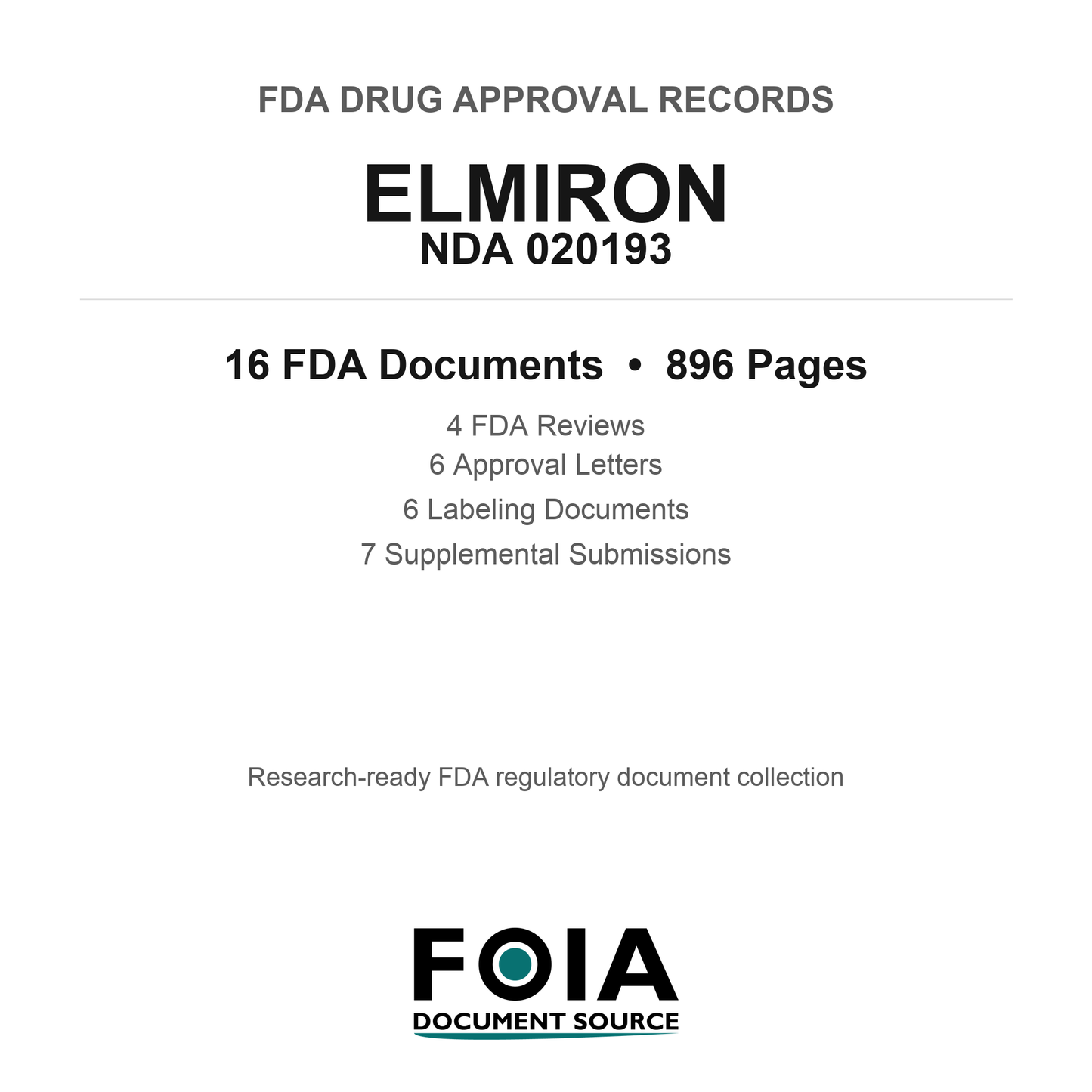 FDA ELMIRON NDA 020193 Approval Package — Reviews & Approval Records