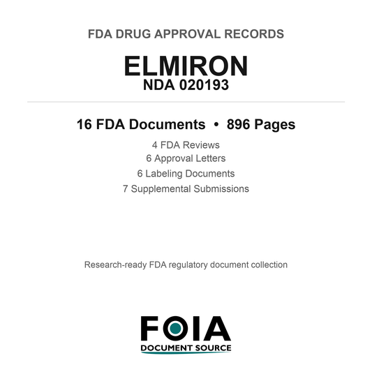 FDA ELMIRON NDA 020193 Approval Package — Reviews & Approval Records