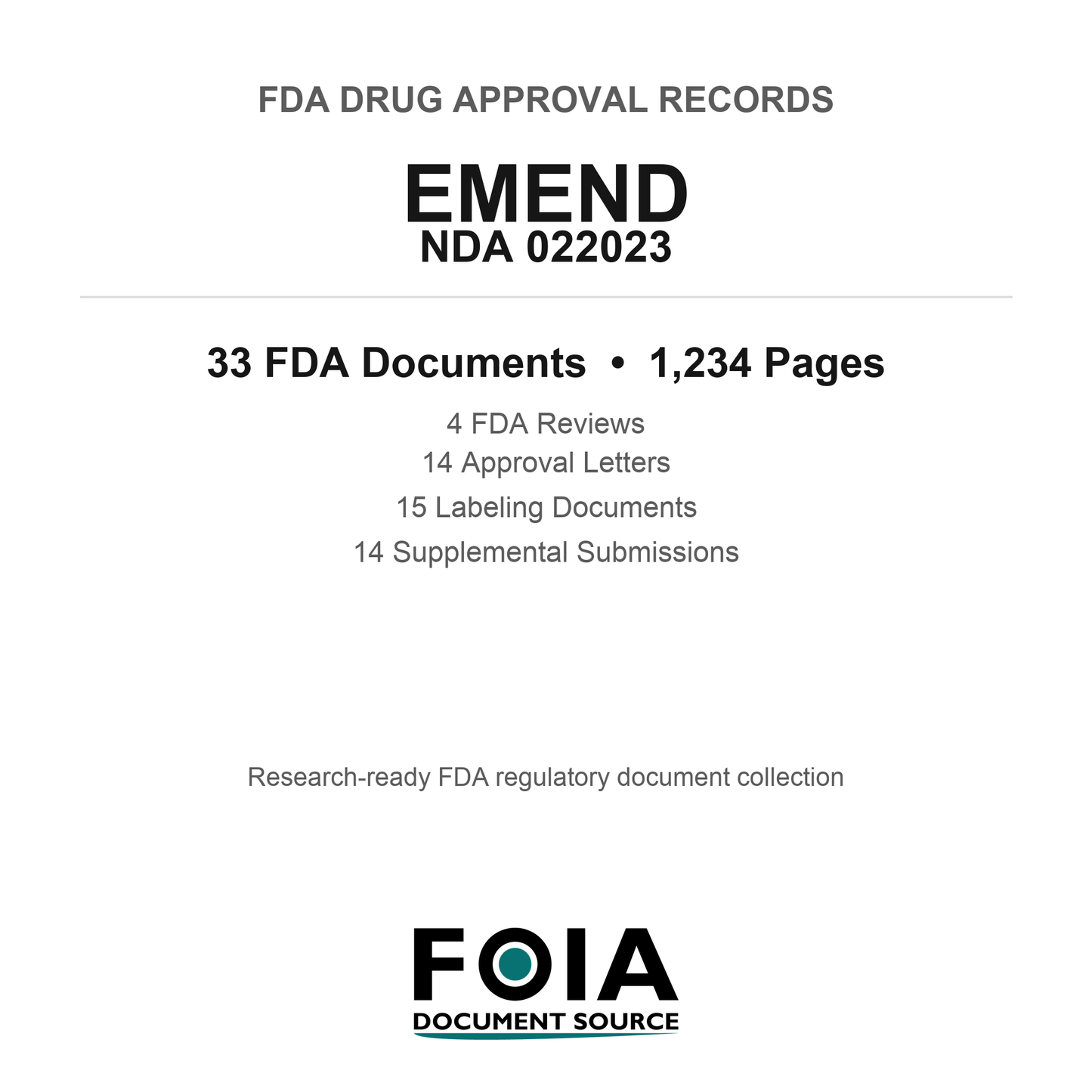 FDA EMEND NDA 022023 Approval Package — Reviews & Approval Records
