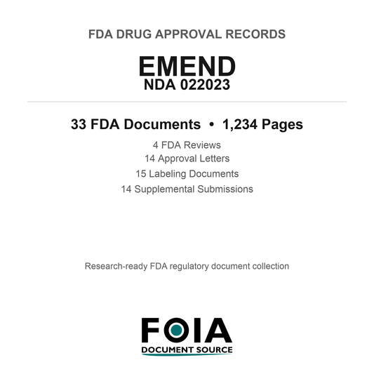 FDA EMEND NDA 022023 Approval Package — Reviews & Approval Records