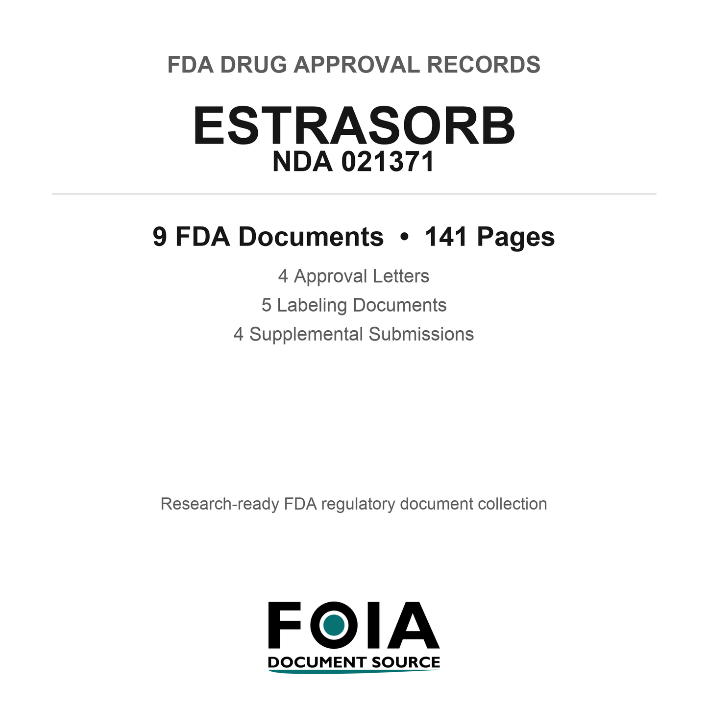 FDA ESTRASORB NDA 021371 Approval Package — Approval Records & Labeling