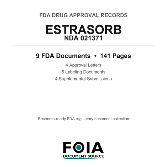 FDA ESTRASORB NDA 021371 Approval Package — Approval Records & Labeling