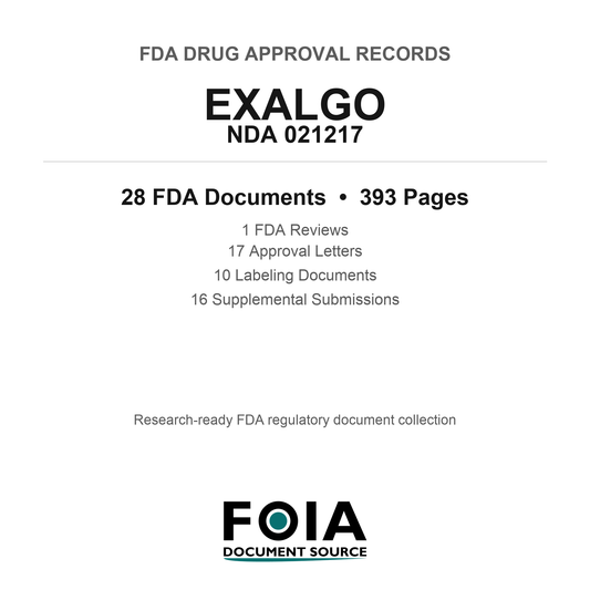 FDA EXALGO NDA 021217 Approval Package — Reviews & Approval Records