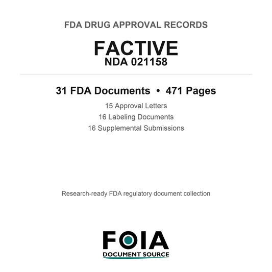 FDA FACTIVE NDA 021158 Approval Package — Approval Records & Labeling